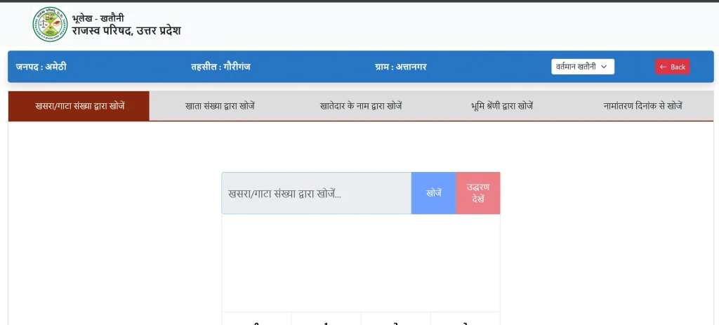 real time khatauni Up